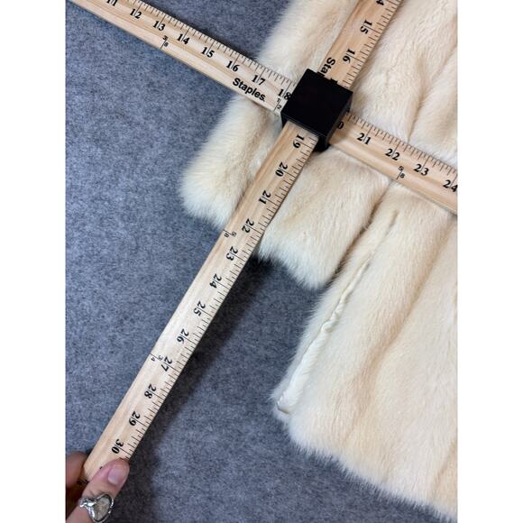 VTG Millsstein Sulak Faux Fur Coat Womens M Double Breasted Winter Glam Elegant - Picture 8 of 9